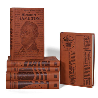 In six faux leather volumes, this set details the writings of some of America’s most memorable figures, historians, and philosophers. Gift, book set, trade.