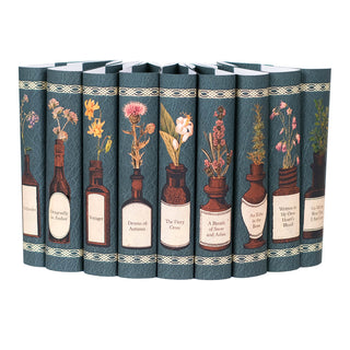 Perfect for the Outlander fan who already owns the 9 hardcover editions of the series published by Delcorte Press, this set makes a fantastic gift or a great set to show off in your Zoom background or when friends visit. With unique design touches on each book jacket design, this set of book jackets to precisely fit your book set is a showstopper for any room. 