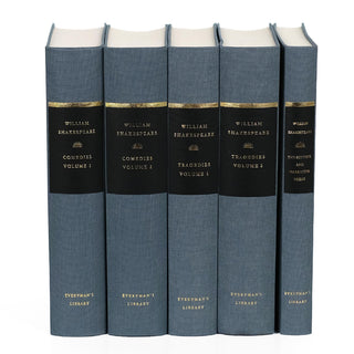 Unjacketed Everyman Library books in the Shakespeare set from Juniper Books.