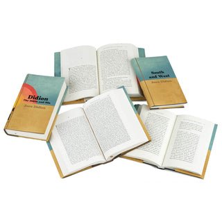 Joan Didion Book Set, Juniper Books Custom Designed Specialty Jackets, Book Covers, Gift, Trade, Message, Custom.