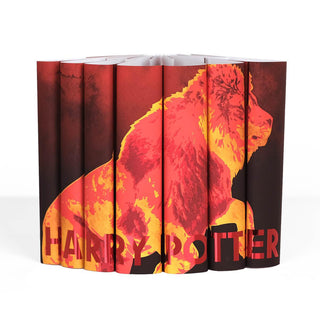 Red Lion Gryffindor dust jackets on Harry Potter book set with red foil type from Juniper Books
