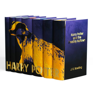 Harry Potter yellow Hufflepuff Limited edition badger mascot book sets from Juniper Books