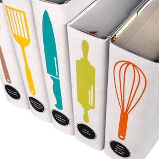Juniper Books Custom Jacketed Utensils Cookbook Set, Cooking Books.