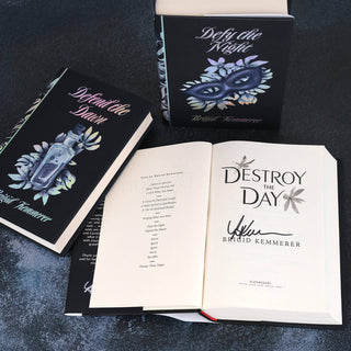 All three books signed by Brigid Kemmerer in the Defy the Night Book Set exclusively sold on Juniper Books.