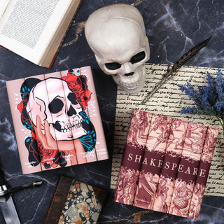 Special Edition Book Sets for Shakespeare Book Sets by William Shakespeare styled on a black marble background with eye catching book covers designed by Juniper Books.