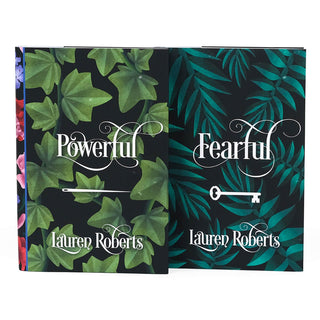 Book cover from Juniper Books Lauren Roberts Powerless Book Set designed to transform your shelf into art.
