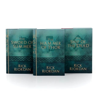 Book cover from Juniper Books Magnus Chase and the Gods of Asgard set by Rick Riordan. Designed to transform your shelf into art!