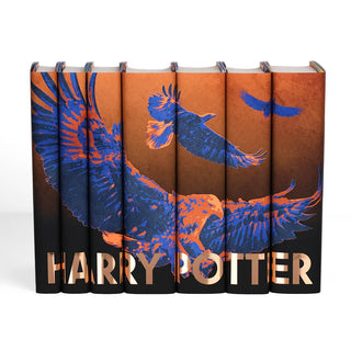 Custom Harry Potter blue Ravenclaw collectible Limited edition eagle mascot book sets from Juniper Books