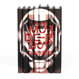 Special edition of The Murderbot Diaries Book Set by Martha Wells with eye catching book covers from Juniper Books.