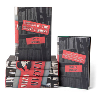 We at Juniper Books curated a book set that brings together the most influential female writers of the mystery and crime fiction genre. This set includes must-reads of this thrilling genre and our exclusive design harkens back to classic crime novels, with the silhouette of a 1940s detective set against a black and white library. 