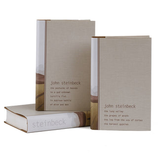 John Steinbeck California Field Book Set, Custom Book Set with exclusive jackets to Juniper Books. Illustrations inside. Beautiful covers. Gift set. Trade.