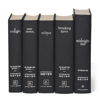 Stephanie Meyer Twilight book set shown here with no dust covers. Order your Juniper Books' specialty book jackets today!