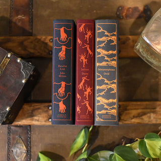 Penguin Classics Divine Poetry Trio is a 3 book set of beautiful books that look great together in our chosen palette. Use these sets to build a striking library with bold colors. Gifts for poets. Book Sets. Trade.