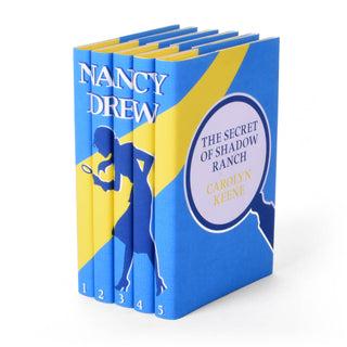 Nancy Drew Blue Custom Juniper Books Dust Jackets, Wrapped in Specialty Book Covers. Trade.