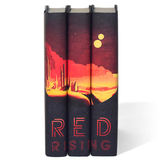 Pierce Brown's Red Rising Book Set, shown here in Juniper Books' specialty jackets.