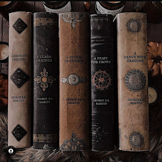 Juniper Books Song of Ice and Fire (Un Juego de Tronos) Serie de libros |  Juego de libros de tapa dura de 6 volúmenes con chaquetas antipolvo