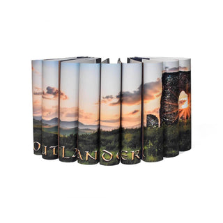 Outlander jackets only complete set of 9. Redesign your Outlander books with unique custom book jackets from Juniper Books. Great gift, custom trade collection message, Diana Gabaldon, series