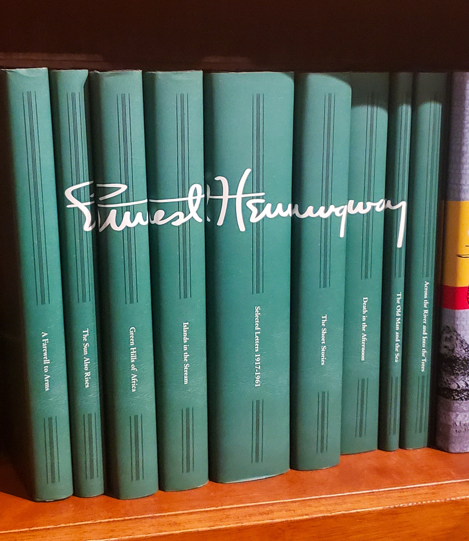 Ernest Hemingway Book Set with Signature Custom Jackets