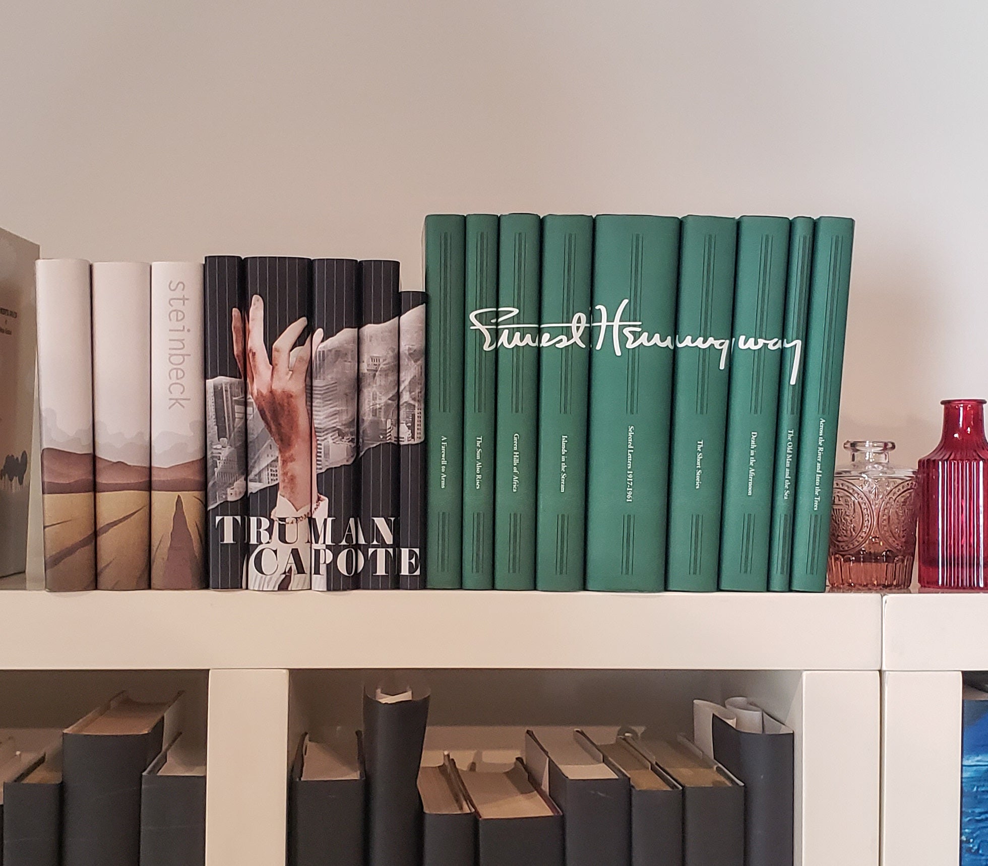 Ernest Hemingway Book Set with Signature Custom Jackets