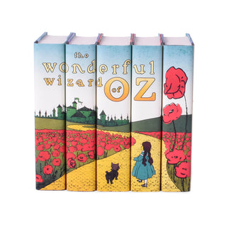 Frank L. Baum's Wizard of Oz complete book set with custom art jackets by Juniper Books.