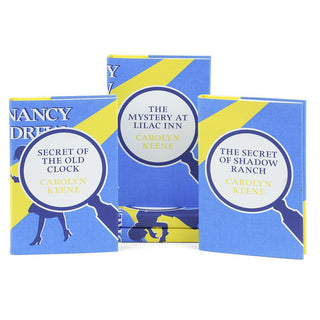 Nancy Drew Blue Custom Juniper Books Dust Jackets, Wrapped in Specialty Book Covers. Trade.