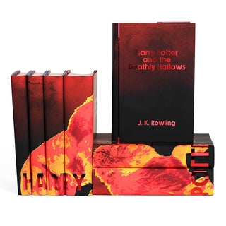 Custom Harry Potter red gryffindor collectible Limited edition lion mascot book sets from Juniper Books