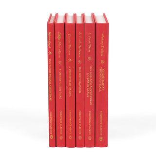 Christmas Classics 2026 book set by Juniper Books with dust jackets removed, showing the Penguin hardcovers beneath.