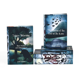 Neil Gaiman Book Set from Juniper Books. Dust jackets with custom hand-illustrated covers.