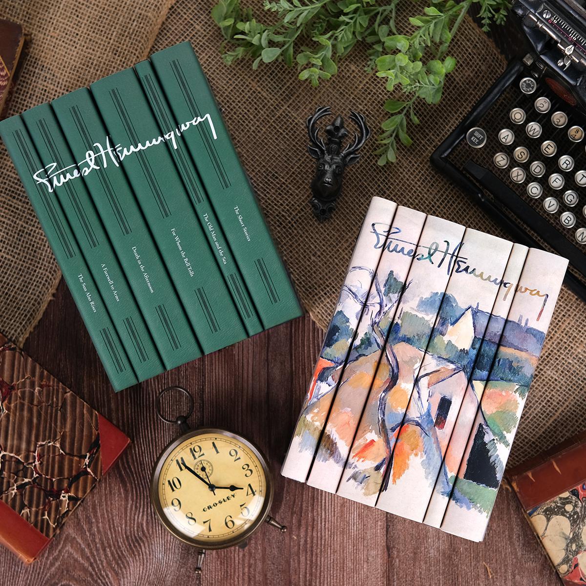 Ernest Hemingway Book Set with Signature Custom Jackets