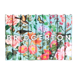 Special edition Bridgerton Book Set by Julia Quinn with eye catching book covers from Juniper Books.