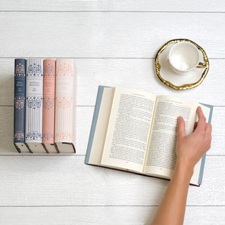 These classic works by influential female authors from the nineteenth century are brought into the modern-day with book jackets from Juniper Books inspired by antique bindings and assembled in a stunning color palette. Gift, custom, trade
