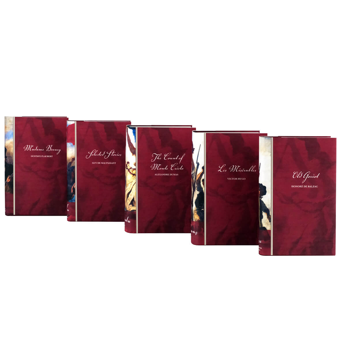 Classic French Literature Set with Custom Book Jackets