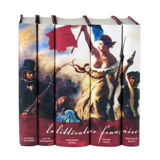 Juniper Books specialty custom curated French Literature book set! A 5 volume set of classic works by France's most celebrated authors wrapped in custom-designed dust jackets created by Juniper Books. A beautiful gift for anyone interested in Romanticism.